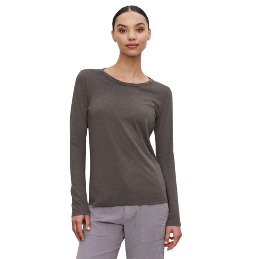 LIZZIE LONG SLEEVE IN SMOKE - VELVET ORIGINALS