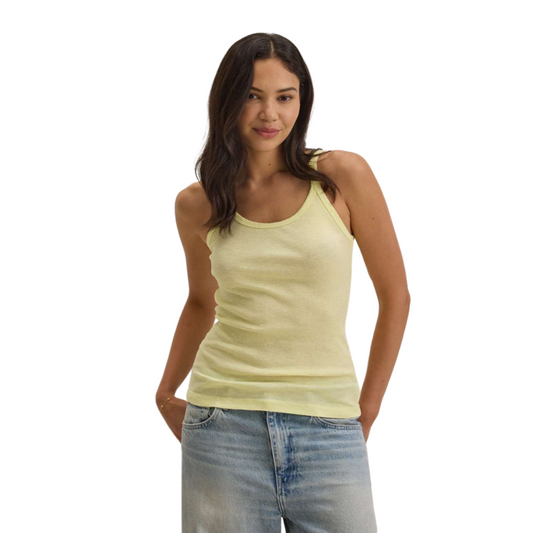 Aliza Ribbed Singlet in Lemon