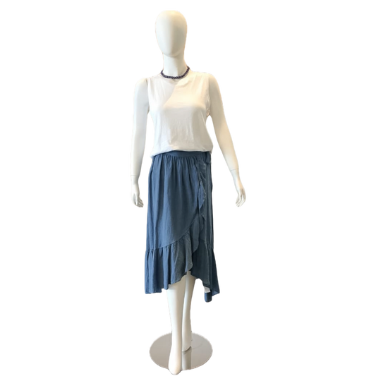Pre loved Lino navy Linen skirt